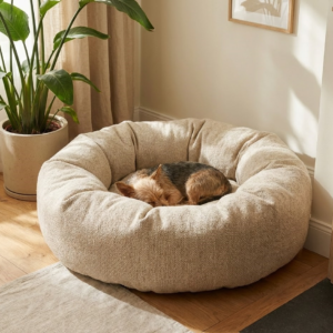 Kipupu 雲朵系純棉麻編織圓窩 (燕麥米色)