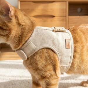 Kipupu 輕量化職人棉麻防掙脫貓胸背衣